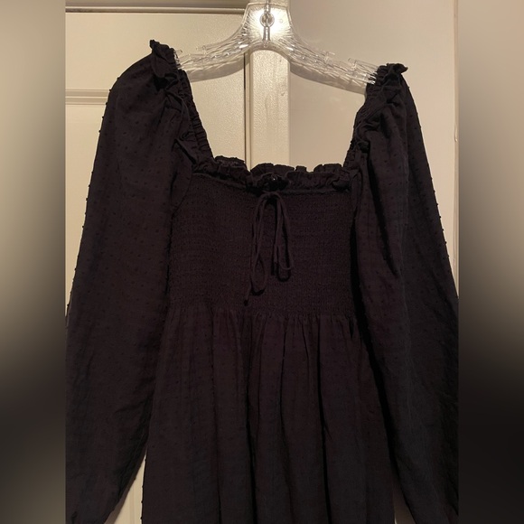 Hill house Scarlet Long Sleeve in black swiss dot medium - Picture 4 of 8